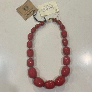 red beaded necklace